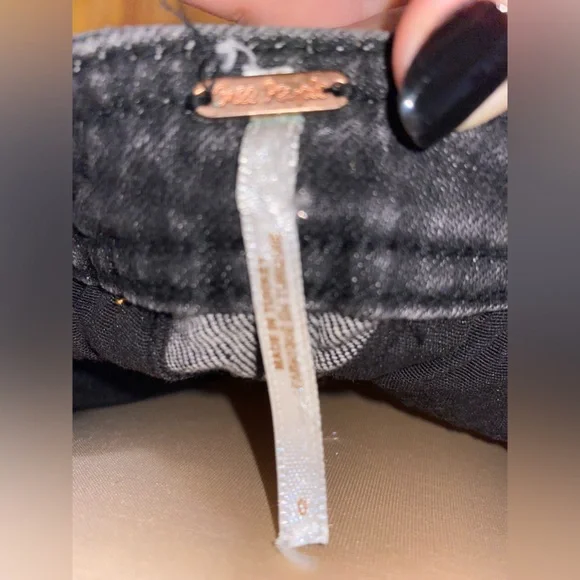 Free People Old School Love Denim Dungaree Pinafore Dress - Size 0 - EUC - Picture 11 of 11